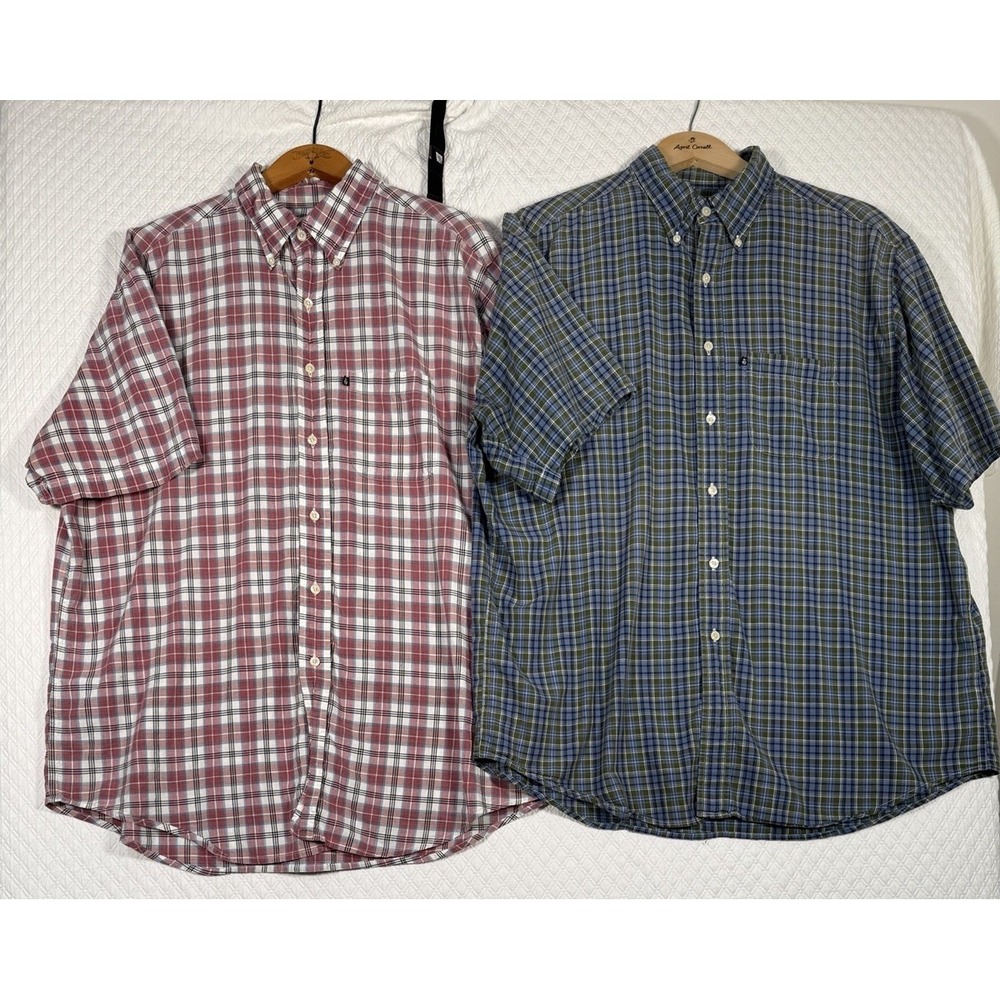 Brooks Brothers 346 Mens XL Short Sleeve Plaid Button Down Shirt Bundle 2 Pack - Picture 2 of 7